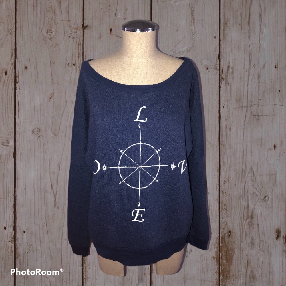 Project Social T Compass Sweatshirt size M EUC